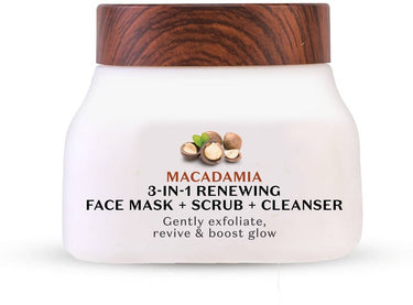 PureSense Macadamia 3 in 1Revitalizing Face Mask, Scrub And Cleanser, 140 ml